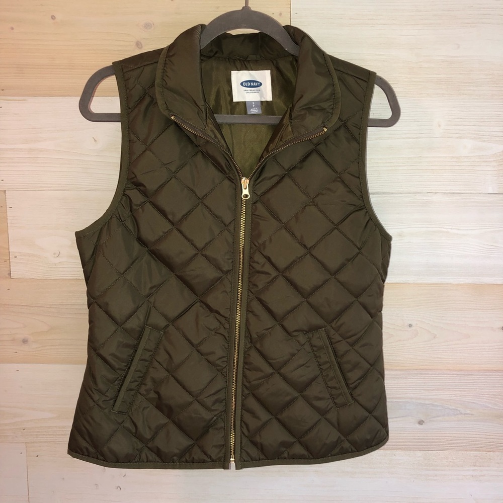 olive green vest by Old Navy
